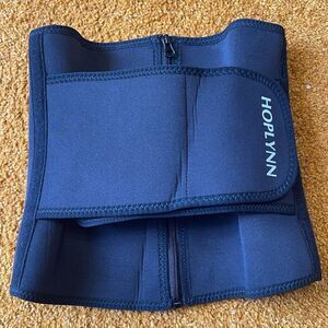 Black Shapewear Waist Trainer with Double-Wrap Design